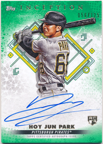 Hoy Jun Park MLB 2022 Topps Inception Rookies & Emerging Stars Green Signature Auto 056/125