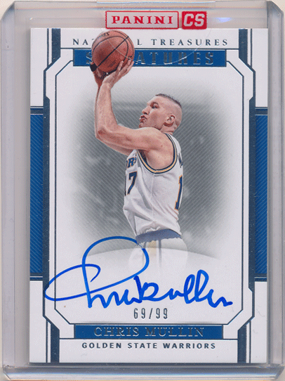 Chris Mullin NBA 2018-19 Panini National Treasures Signatures Auto 69/99