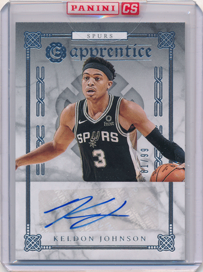 Keldon Johnson NBA 2019-20 Panini Chronicles Excalibur RC Rookie Apprentice Signature Auto 81/99