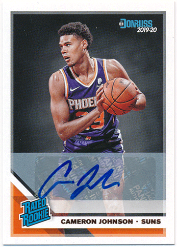 Cameron Johnson NBA 2019-20 Panini Donruss RC Rated Rookie Signature Auto