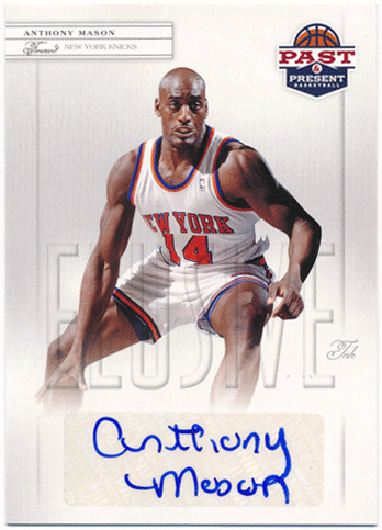 故 Anthony Mason NBA 2011-12 Panini Past & Present Elusive Ink Signature Auto
