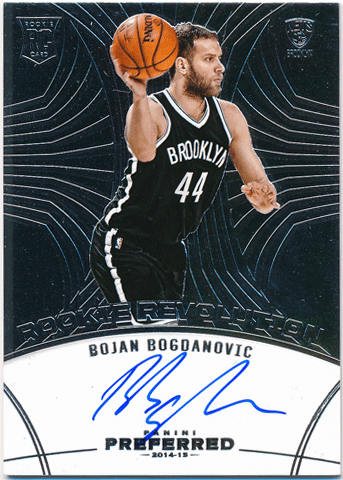 Bojan Bogdanovic NBA 2014-15 Panini Preferred RC Rookie Revolution Signature Auto 20/49