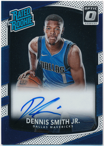 Dennis Smith Jr. NBA 2017-18 Panini Donruss Optic RC Rated Rookie Signature Auto
