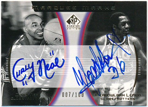 Curly Neal / Meadowlark Lemon NBA 2004-05 Upper Deck SP Signature Edition Marquee Marks Dual Auto 007/100