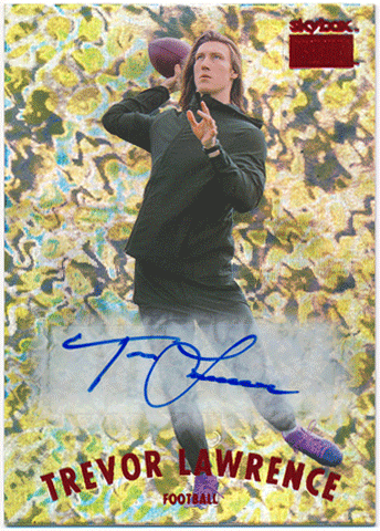 Trevor Lawrence NFL 2021 Metal Universe Champions Skybox Premium RC Rookie 1997-98 Retro Star Rubies Auto