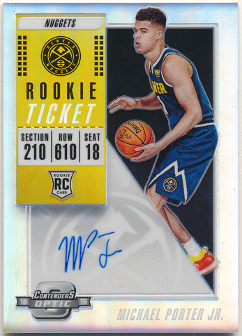Michael Porter Jr. NBA 2018-19 Panini Contenders Optic RC Rookie Ticket Prizm Signature Auto