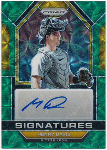 Henry Davis MLB 2023 Panini Prizm Green Scope Prizm Signature Auto 67/75