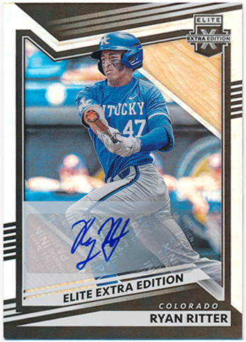 Ryan Ritter MLB 2022 Panini Elite Extra Edition Signature Auto