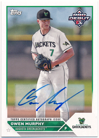 Owen Murphy MLB 2023 Topps Pro Debut Signature Auto