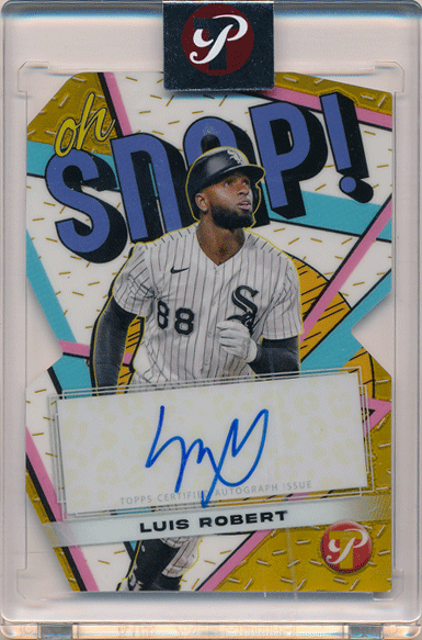 Luis Robert MLB 2023 Topps Pristine Oh Snap ! Gold Refractor Signature Auto 33/50
