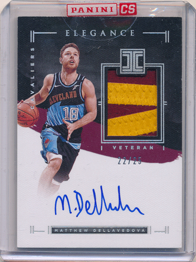Matthew Dellavedova NBA 2020-21 Panini Impeccable Elegance Signature Patch Auto 22/25