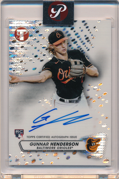 Gunnar Henderson MLB 2023 Topps Pristine RC Rookie Refractor Signature Auto 19/99