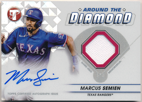 Marcus Semien MLB 2023 Topps Pristine Around the Diamond Refractor Jersey Auto