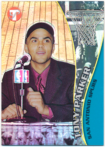 Tony Parker NBA 2001-02 Topps Pristine RC Rookie Refractor