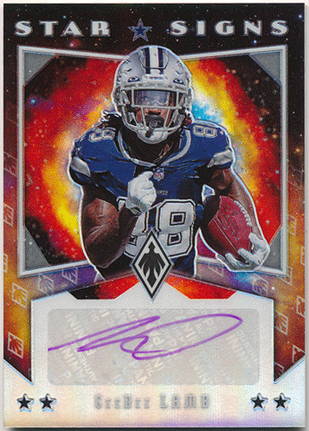 CeeDee Lamb NFL 2020 Panini Phoenix RC Rookie Star Signs Signature Auto