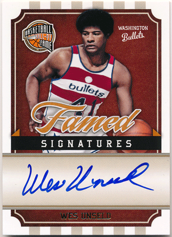 故 Wes Unseld NBA 2009-10 Panini Hall of Fame Famed Signatures Auto 305/492