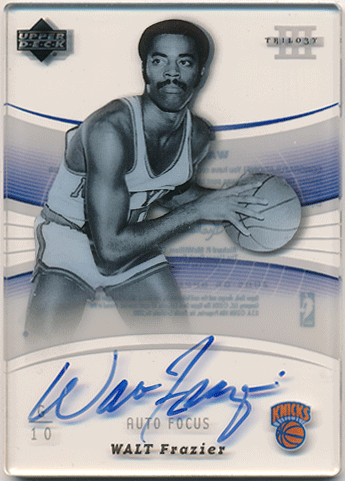 Walt Frazier NBA 2005-06 Upper Deck Trilogy Auto Focus Signature