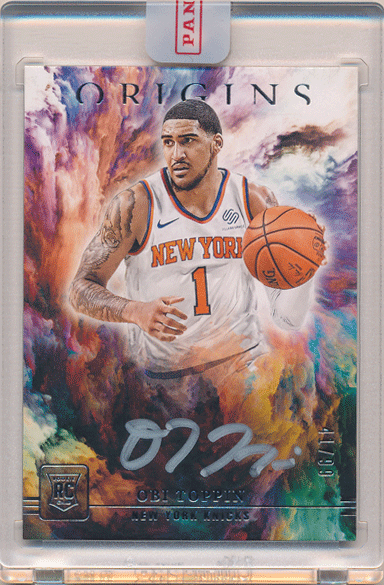 Obi Toppin NBA 2020-21 Panini Origins RC Rookie Origins Autographs Silver Ink Auto 41/99