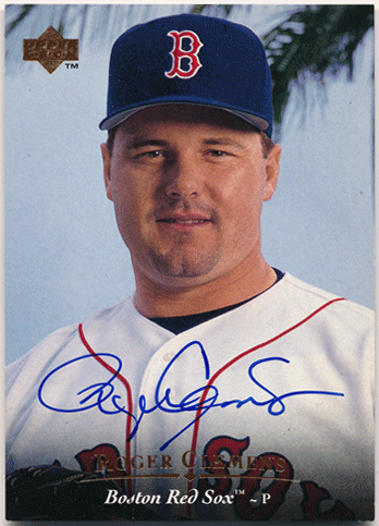 Roger Clemens MLB 1995 Upper Deck Signature Auto COA BAC 57349