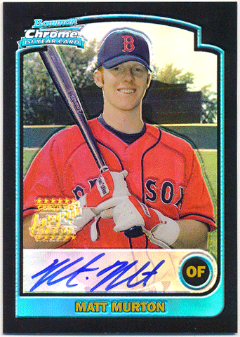 マット・マートン 2003 Bowman Chrome 1st Year Refractor Signature Auto ファースト 直筆サインカード Matt Murton 元 阪神タイガース