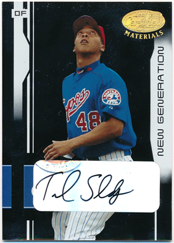 ターメル・スレッジ 2003 Leaf Certified Materials New Generation RC Rookie Signature Auto 351/400 直筆サインカード Terrmel Sledge 元 日本ハム ベイスターズ