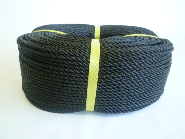 ポリエチレンロープ　黒色　直径３ｍｍ（２００メートル巻き）