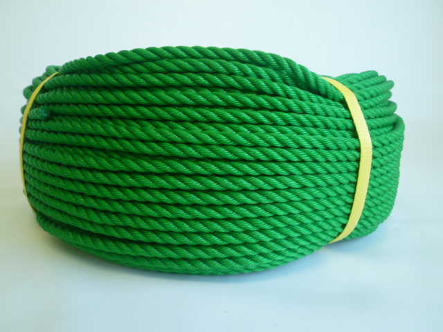 ポリエチレンロープ　グリーン色　直径４ｍｍ（２００メートル巻き）