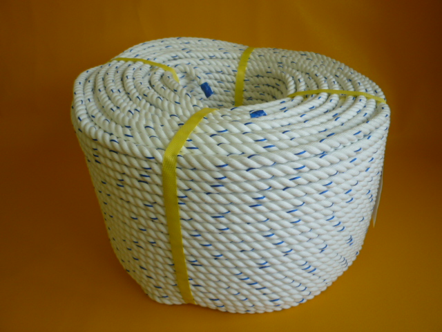 エステルスパンロープ　直径４ｍｍ（２００メートル巻き）青線入り