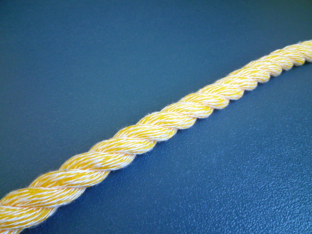 ハイクレロープ　黄　直径６ｍｍ（切り売り品）メートル単位　最大１９９mまで