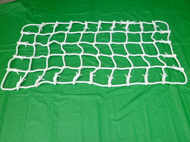 ロープネット　ビニロンロープ１６ｍｍ　１.０ｍ×２.０ｍ　目合い２０ｃｍ　受注生産品（少量在庫）