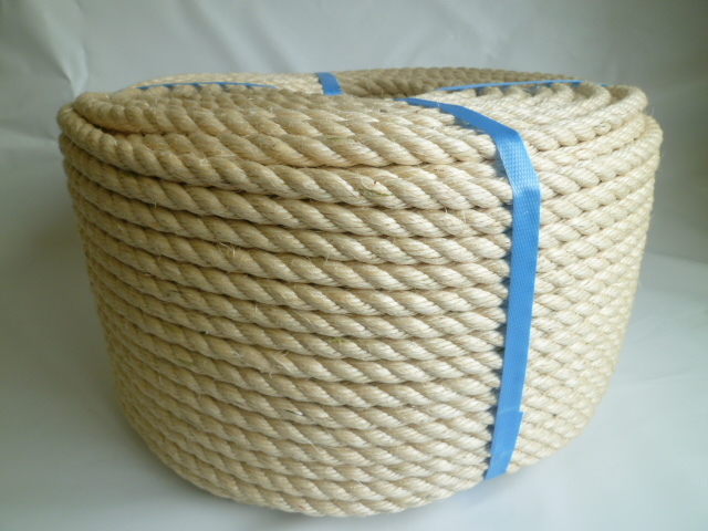 サイザル麻ロープ（ホワイトベージュ）直径１０ｍｍ（２００メートル巻き）