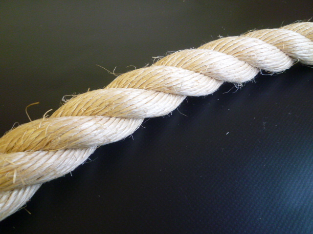 麻ロープ（染サイザル）　直径２４ｍｍ（切り売り品）メートル単位　最大１９９mまで　