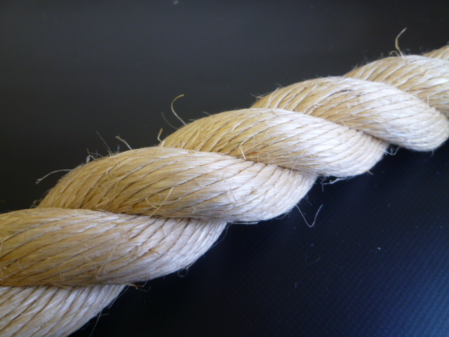 麻ロープ（染サイザル）　直径３６ｍｍ（切り売り品）メートル単位　最大９９mまで　