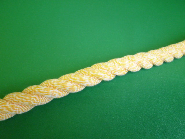 ハイクレロープ　黄　直径２０ｍｍ　国産（切り売り品）メートル単位　最大１９９mまで