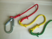 介錯ロープ１２mm　カラー3色　5m規格品（赤1.5m黄1.5m緑2m）