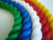 特注　綱引きロープカラーロープ　　直径３６ｍｍ　７ｍ　黄色