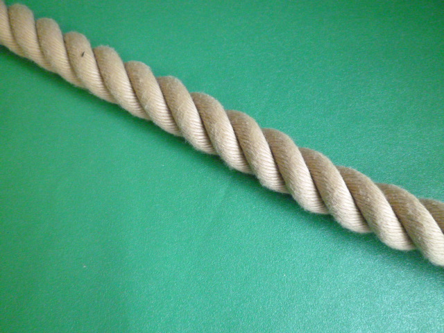 PPスパン薄茶麻カラーロープ　　直径２４mm（切売り品）メートル単位　最大１９９メートル