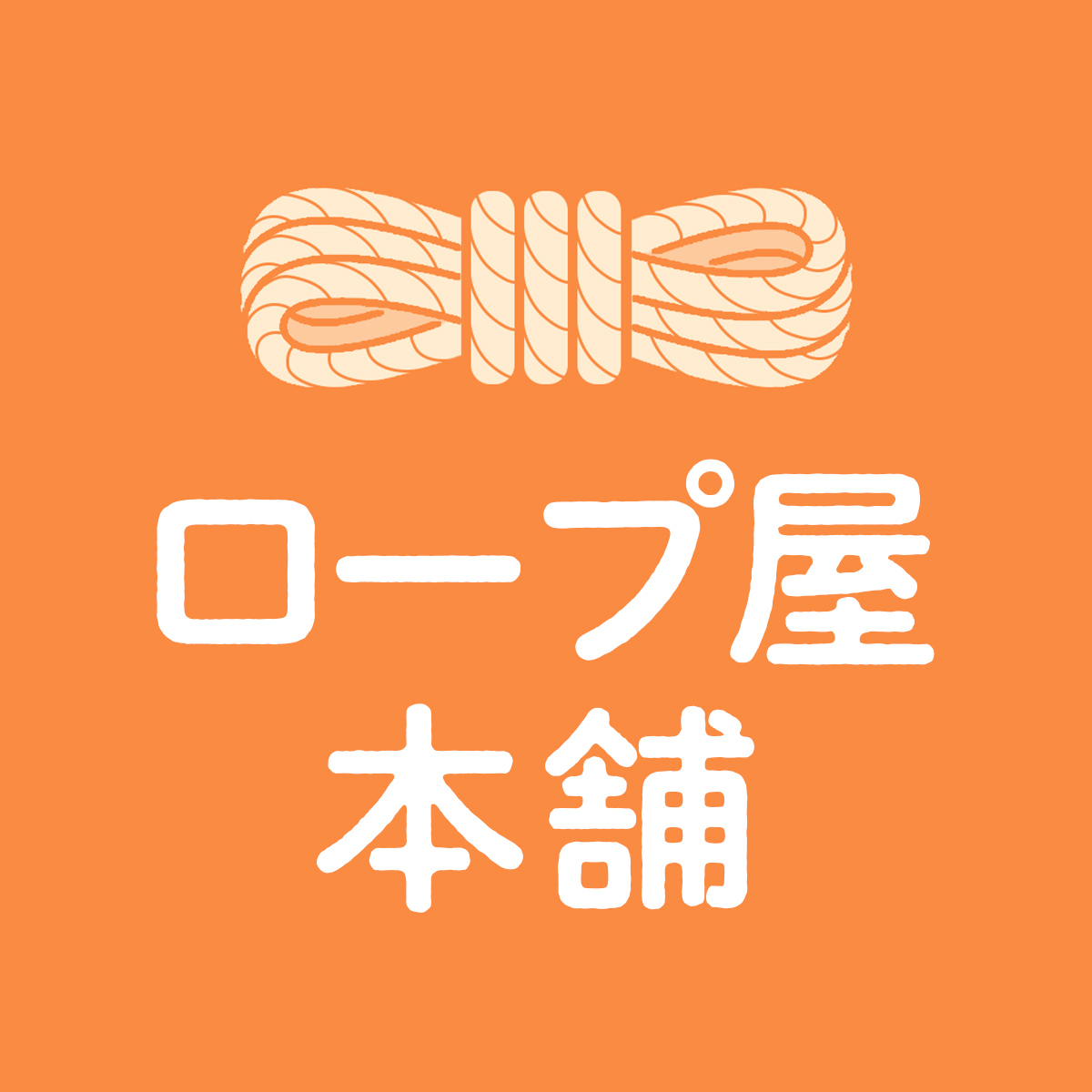 特注　ビニロンロープ直径１６ｍｍ　両端コース（鉄）入りアイ加工４.５ｍ仕上り