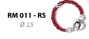 イタリア　 LALRM011RS 　リング　フリーサイズ　マリア 赤