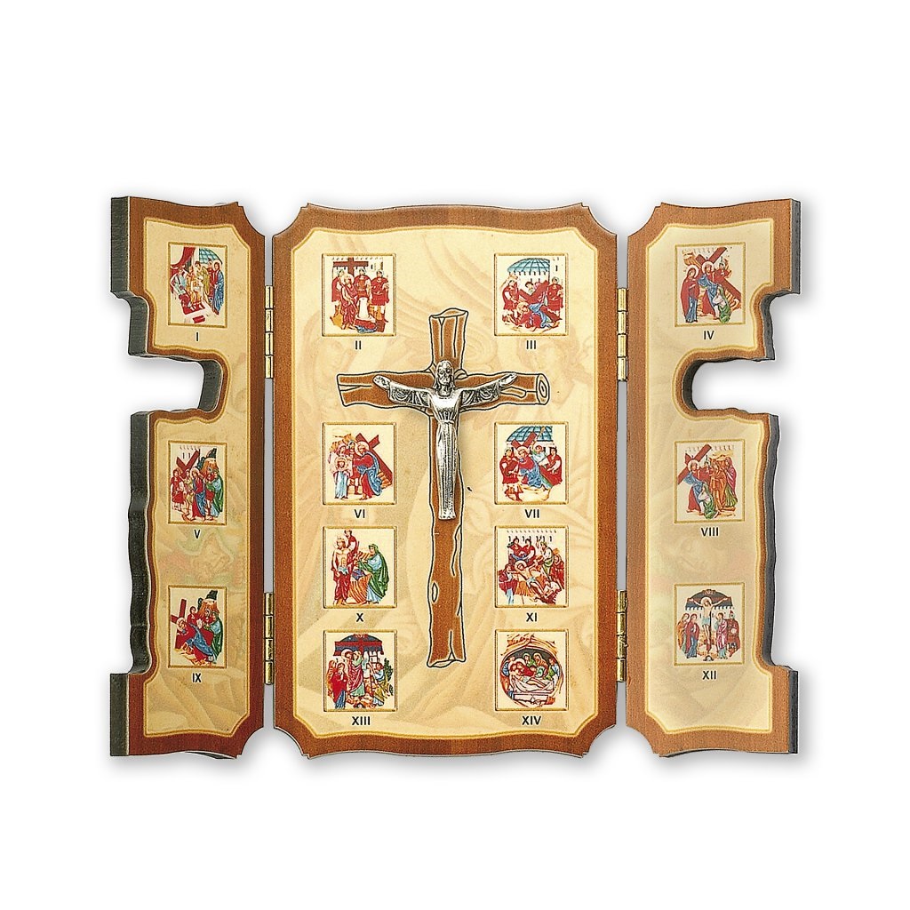 イタリア　 LALVC013 　　卓上十字架の道行　３面たて　