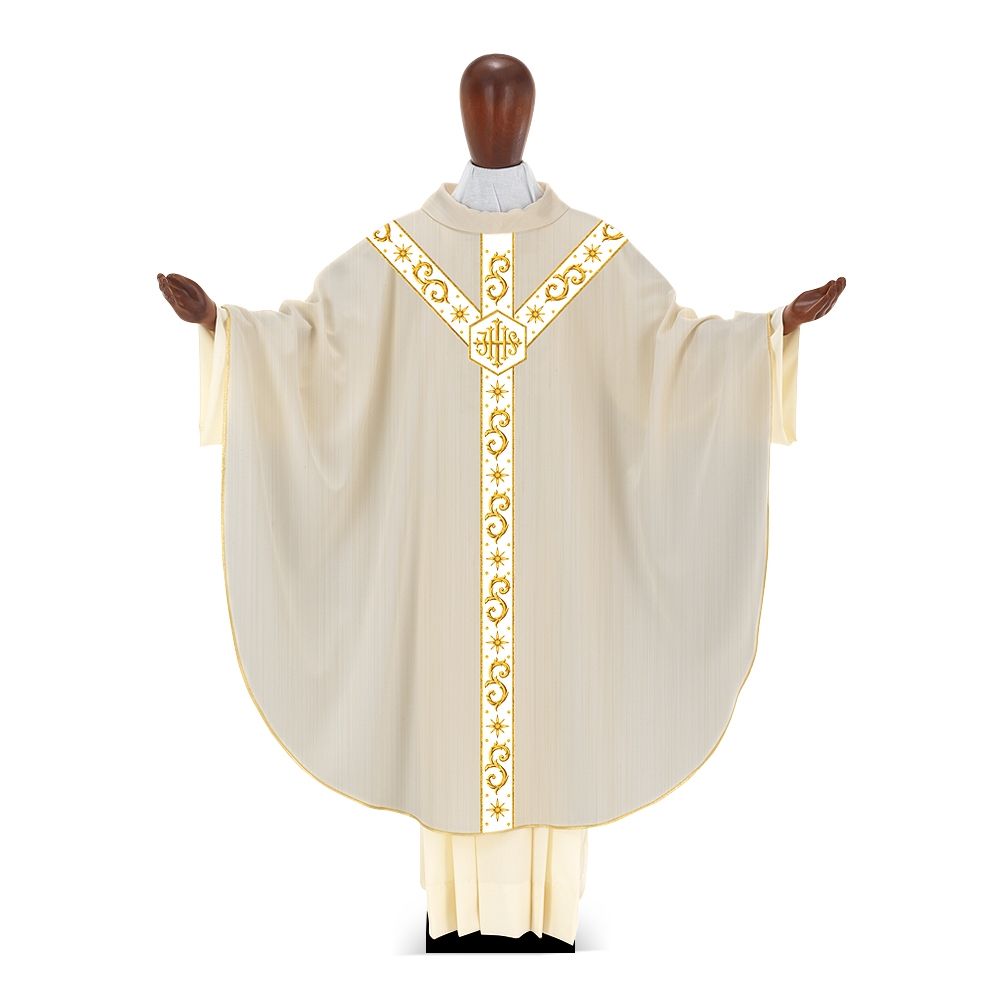 教会住所または寄進者宅のみお届け　イタリア  DESTA社  DBAROQUE226R　Chasuble 226 カズラ　 白金