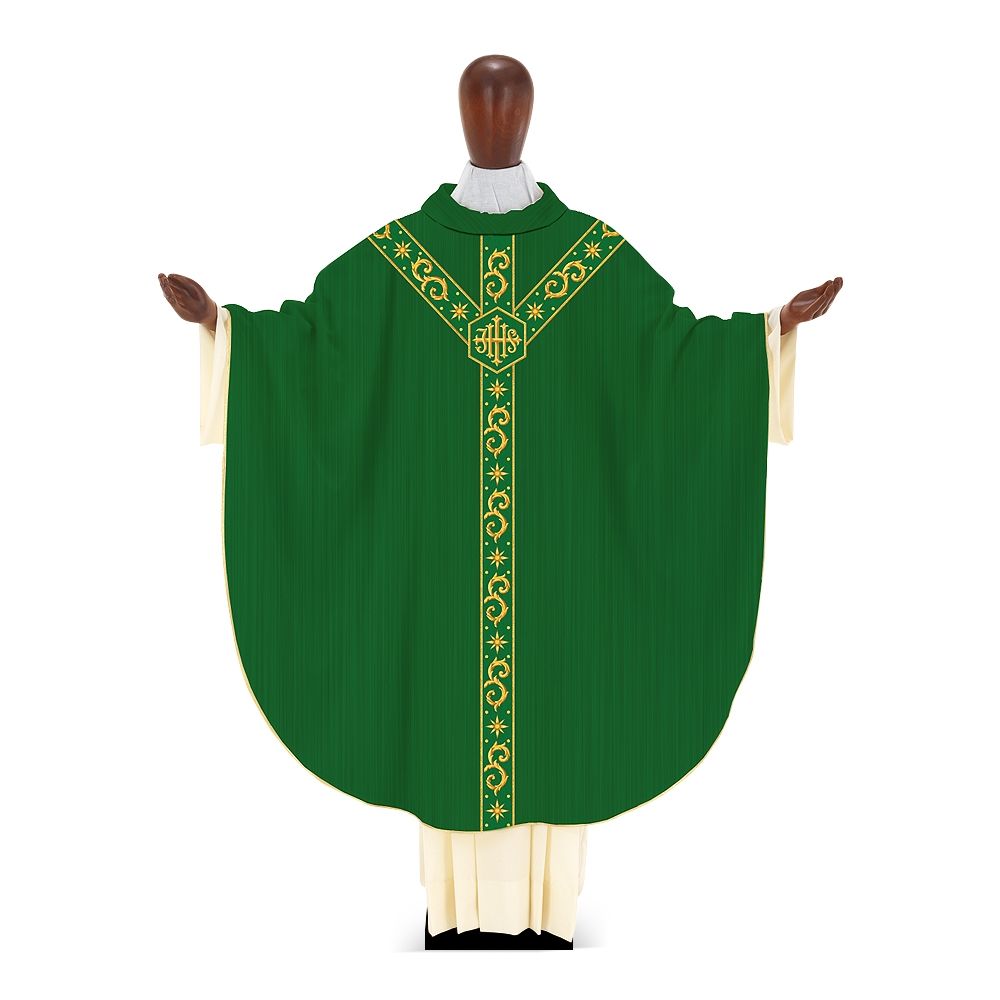 教会住所または寄進者宅のみお届け　イタリア  DESTA社  DBAROQUE226G　Chasuble 226 カズラ　 緑
