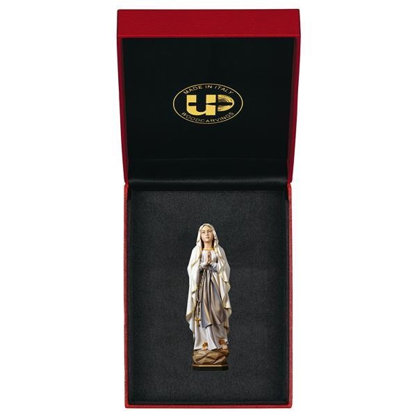 ULPE WOOD ART　イタリア　木彫  　ルルドの聖母　８センチ　ケース付き　 OUR LADY OF LOURDES + CASE　UP065000E8