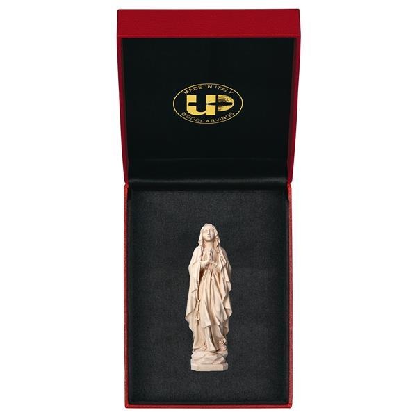 ULPE WOOD ART　イタリア　木彫  ナチュラル　ルルドの聖母　８センチ　ケース付き　 OUR LADY OF LOURDES + CASE　UP065000NE8