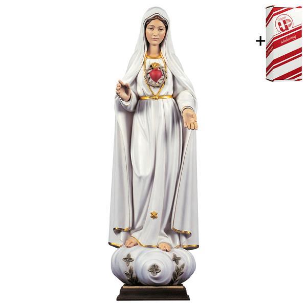 ULPE WOOD ART　イタリア　木彫　みこころ（聖心）の聖母　１２センチ　SACRED HEART OF MARY OF THE PILGRIMS + GIFT BOX　UP070330B12