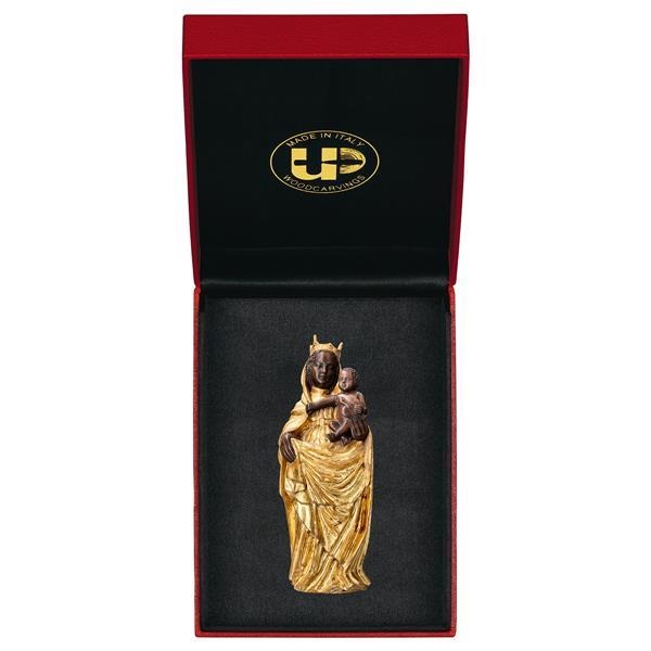 ULPE WOOD ART　イタリア　木彫　UP075500E9 ピラールの聖母 + ケース カラー金箔９センチ