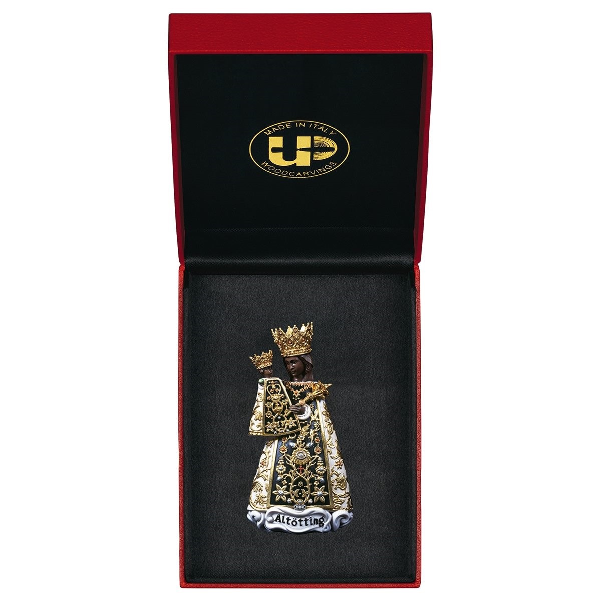 ULPE WOOD ART　イタリア　木彫　UP076000E9  アルトエッティングの聖母 + ケース