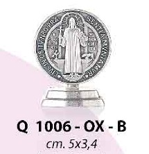 一般不可　転売不可　イタリア　LALQ1006OXB   聖ベネディクト修道院長　ベネディクトメダイ　シルバーメダイ３、３センチ　