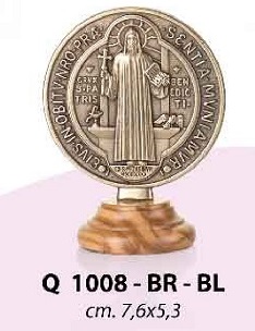 転売不可　イタリア　LALQ1008BRBL   聖ベネディクト修道院長　ベネディクトメダイ　ブロンズメダイ５センチ　