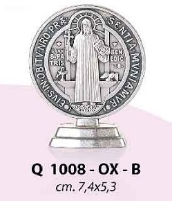 転売不可　イタリア　LALQ1008OXB   聖ベネディクト修道院長　ベネディクトメダイ　シルバーメダイ５センチ　